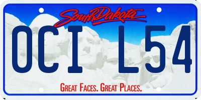 SD license plate 0CIL54