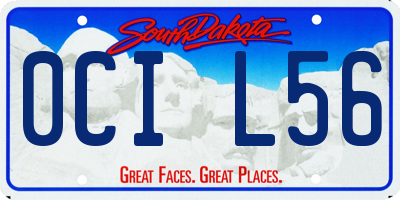 SD license plate 0CIL56