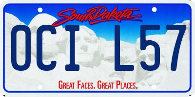 SD license plate 0CIL57