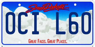 SD license plate 0CIL60