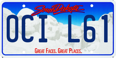 SD license plate 0CIL61