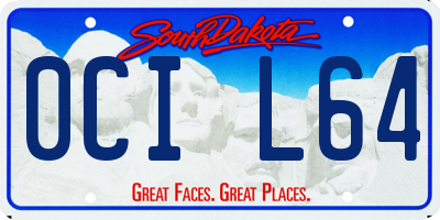 SD license plate 0CIL64