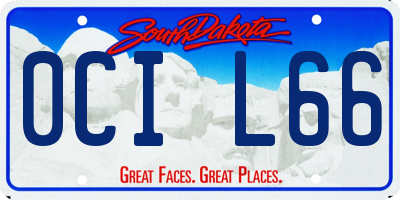 SD license plate 0CIL66