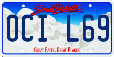 SD license plate 0CIL69