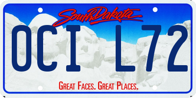 SD license plate 0CIL72
