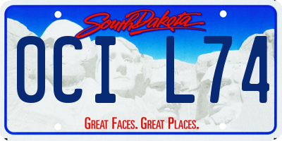 SD license plate 0CIL74
