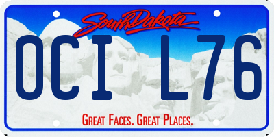 SD license plate 0CIL76