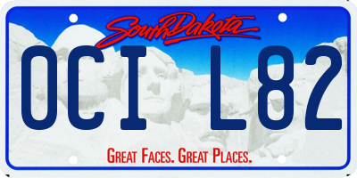SD license plate 0CIL82