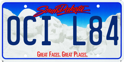 SD license plate 0CIL84