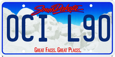 SD license plate 0CIL90