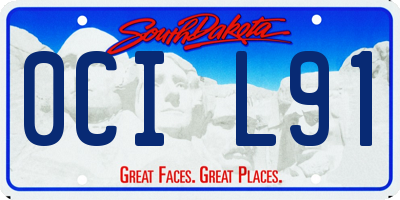 SD license plate 0CIL91
