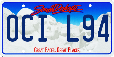 SD license plate 0CIL94