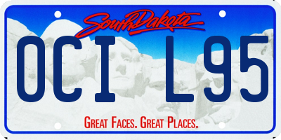 SD license plate 0CIL95