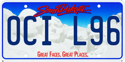 SD license plate 0CIL96
