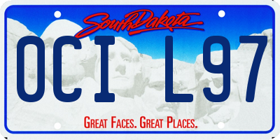 SD license plate 0CIL97