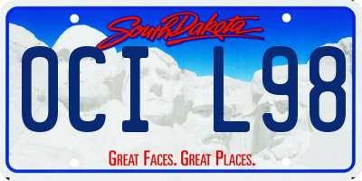 SD license plate 0CIL98