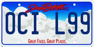 SD license plate 0CIL99