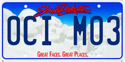 SD license plate 0CIM03