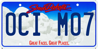 SD license plate 0CIM07