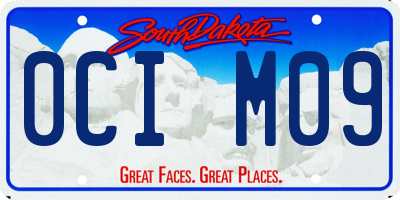 SD license plate 0CIM09