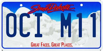 SD license plate 0CIM11