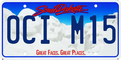 SD license plate 0CIM15