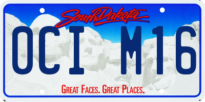 SD license plate 0CIM16