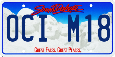 SD license plate 0CIM18