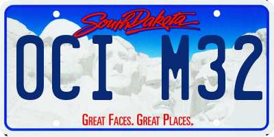 SD license plate 0CIM32