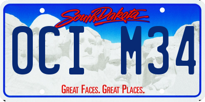 SD license plate 0CIM34