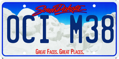 SD license plate 0CIM38