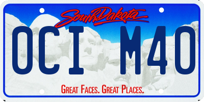 SD license plate 0CIM40