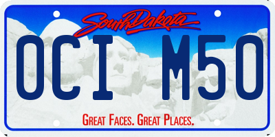 SD license plate 0CIM50