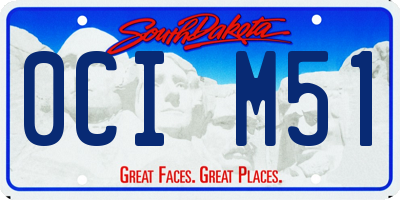 SD license plate 0CIM51