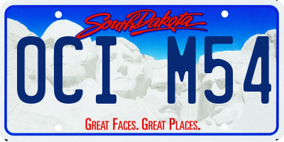 SD license plate 0CIM54