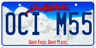 SD license plate 0CIM55