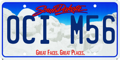 SD license plate 0CIM56