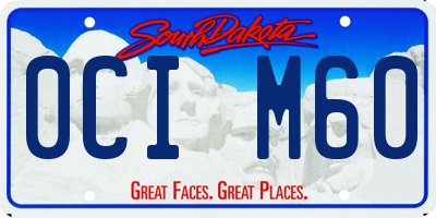 SD license plate 0CIM60