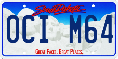 SD license plate 0CIM64