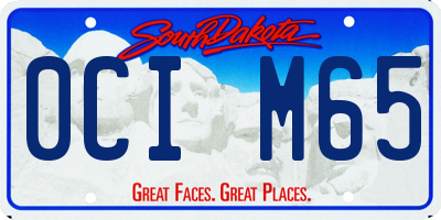 SD license plate 0CIM65