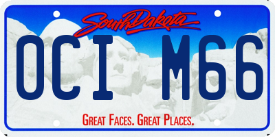 SD license plate 0CIM66