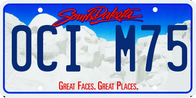 SD license plate 0CIM75