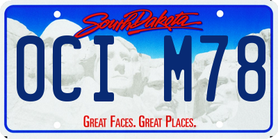 SD license plate 0CIM78