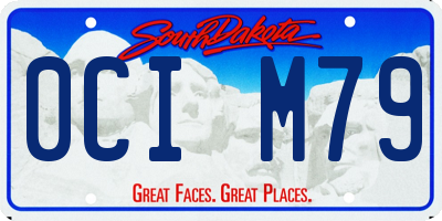 SD license plate 0CIM79