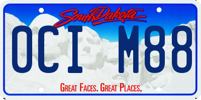 SD license plate 0CIM88