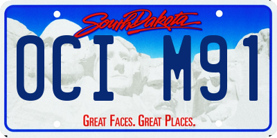 SD license plate 0CIM91