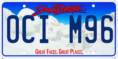 SD license plate 0CIM96