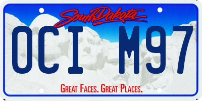 SD license plate 0CIM97