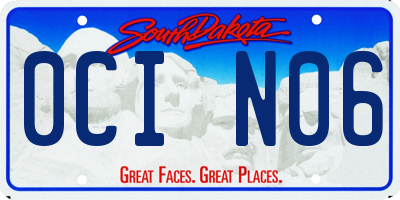 SD license plate 0CIN06