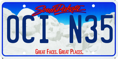 SD license plate 0CIN35